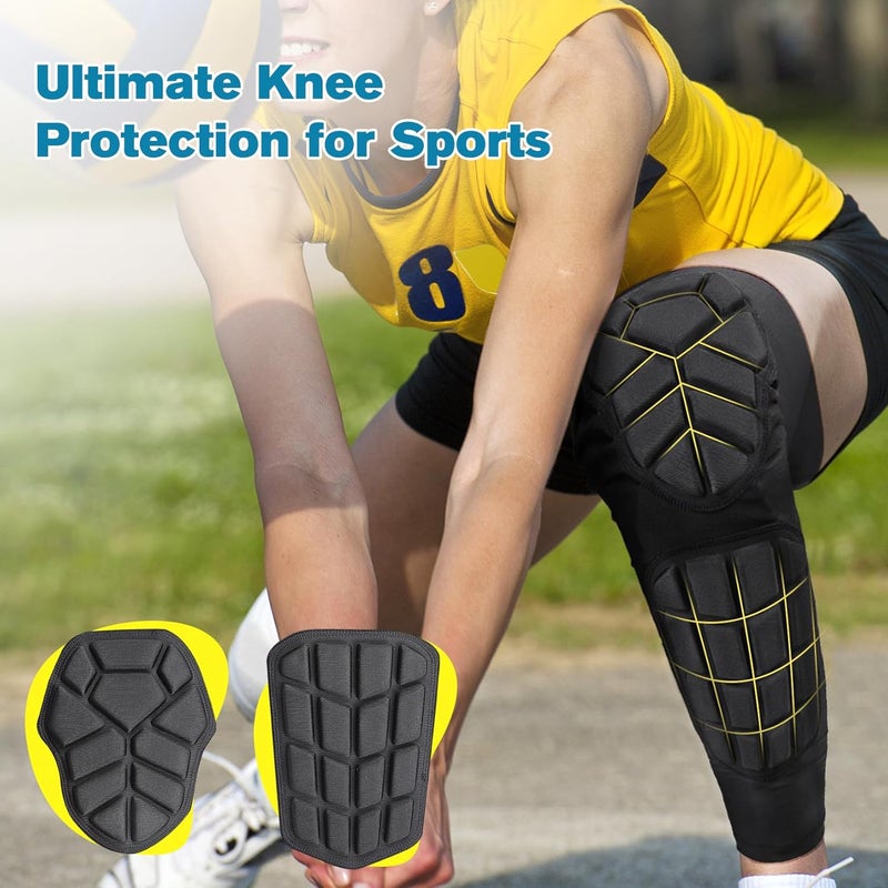 DGQY High-Density EVA Foam Padded Knee Calf Pads -Gym Knee Protectors, Non-Slip Sports Knee Guards for Running, Basketball, Fitness, and Workout for Men Women - Image 4